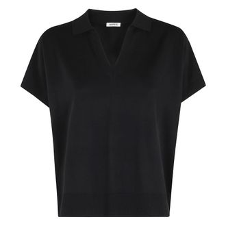 Aspesi Polo Shirts, female, Black, Size: 2XS Polo Shirts