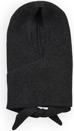 Becks&ouml;ndergaard Tie Balaclava - Dames - Hoeden - Grijs - M/L - Wol - Accessoires