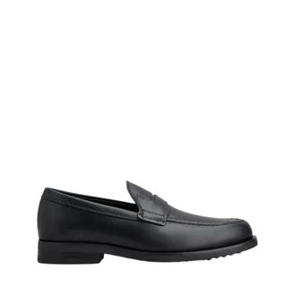 Tod's Loafers, male, Black, 8 UK, Black Leather Moccasin Shoes