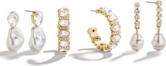 BaubleBar Forever Favorites Jewelry Gift Set in Clear at Nordstrom