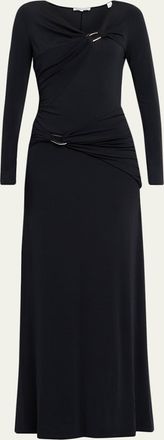 Veronica Beard Viela Long-Sleeve Jersey Maxi Dress