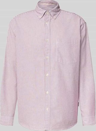 Jack & Jones Jack & Jones Regular Fit Freizeithemd mit Brusttasche Modell NORREBRO in Dunkelrot, Gr&ouml;&szlig;e XXL