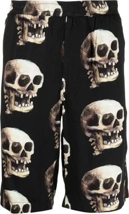 Endless Joy Shorts con stampa Skull e vita elasticizzata - Nero