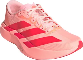 adidas Adizero Evo SL WOVEN Running Shoe in Frozen Turbo/red/silver at Nordstrom, Size 9.5