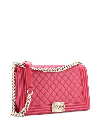 Chanel Boy Flap Bag Quilted Lambskin New Medium shoulder bag - Roze