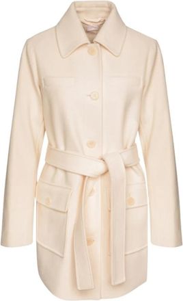 Liu Jo Panno Double Coat - Dames - Jas met riem - Beige - XS - Wol - Jassen