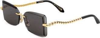 Bulgari Serpenti Viper Zonnebril - Dames - Zonnebrillen - Geel - 55 MM - Accessoires
