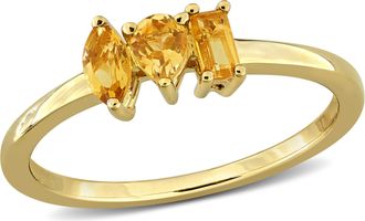 Mimi & Max Multi-Gem Three Stone Ring Sterling Silver