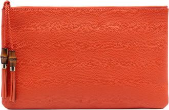 Gucci Pre-owned Gucci Calfskin Bamboo Tassel Clutch 449653 493075