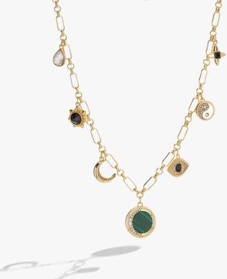 Alex and Ani Malachite Charm Necklace at Nordstrom