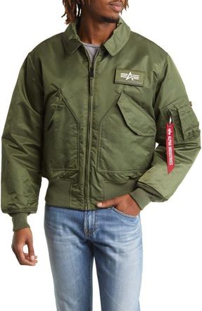 Alpha Industries CWU 45/P Bomber Jacket in Sage at Nordstrom, Size Xx-Large