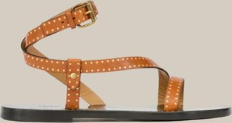 Isabel Marant Womens Jopee Leather Sandals In Havana