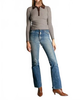 Rolla's Stripe Knit Top In Chocolate