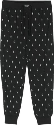 Polo Ralph Lauren Broeken, Heren, Zwart, XL, Katoen, Joggingbroek met ponyprint van katoen