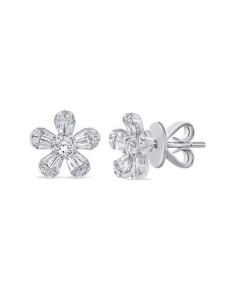 Sabrina Designs 14K 0.99 Ct. Tw. Diamond Flower Studs