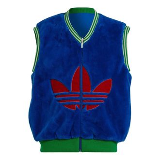 adidas Adicolor Heritage Now Logo Vest Asia Sizing Blue Green IB3432