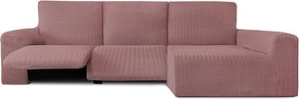 Eysa Funda de sofá chaise relax bielástica derecha rosa 250 - 360 cm