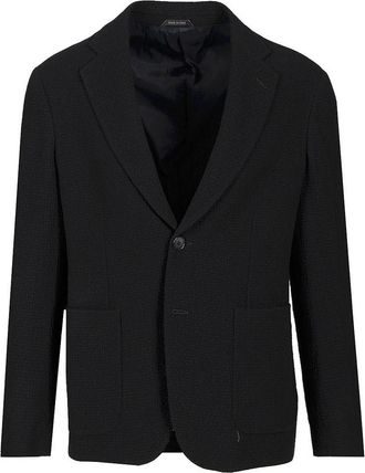 Giorgio Armani Single-Breasted Stretch Wool Jacket