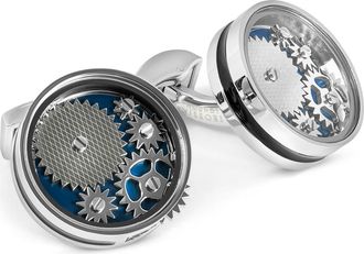 Tateossian Carousel Gear Cuff Links in Blue at Nordstrom