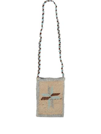 Chamula embroidered messenger bag - Neutrals