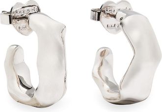 Kate Spade New York Molten Huggies Womens Earring Silver, Brass