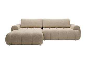 VENTE-UNIQUE.COM Sof&aacute; rinconera tela beige