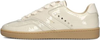 Nubikk Schoenen, Dames, Beige, 40 EU, Wol, Beige Studs Lage Sneakers voor Dames