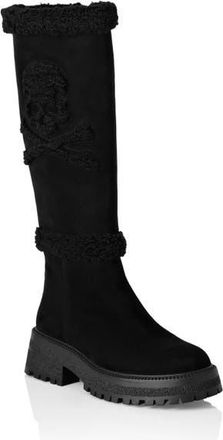 Philipp Plein Boots Mid Flat Skull Women in Black at Nordstrom, Size 35