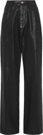 Philipp Plein Denim Broeken Loose Fit Iconic - Dames - Loose Fit Jeans - Zwart - W27 - Denim - Jeans