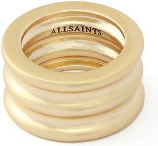 AllSaints Multi Tube Ring in Vintage Gold at Nordstrom, Size 7