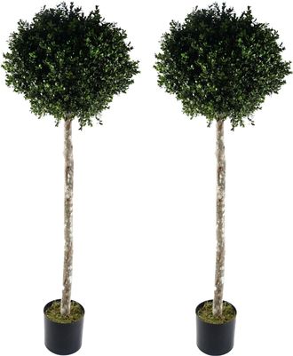 Leaf 140cm Buxus Ball Artificial Tree UV Resistant Outdoor