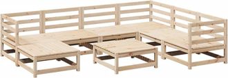 vidaXL Juego De Sof&aacute;s De Jard&iacute;n 8 Pzas Madera Maciza De Pino Vidaxl
