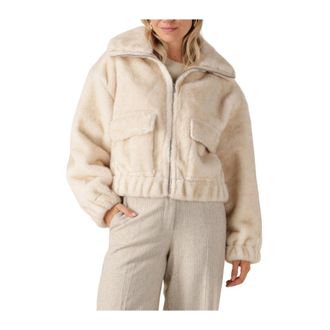 Simple Wv-Pi-Fmink-25-3 Jacket - Dames - Jassen - Beige - M - Polyester - Jassen