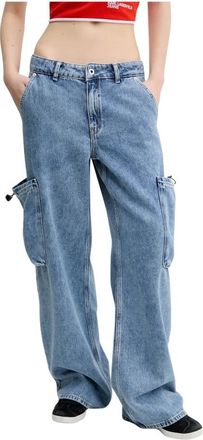 Karl Lagerfeld Dames, Jeans, Blauw, Maat: W26 L32 Katoen