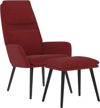 vidaXL Sill&oacute;n De Relax Con Reposapi&eacute;s Tela Rojo Tinto Vidaxl