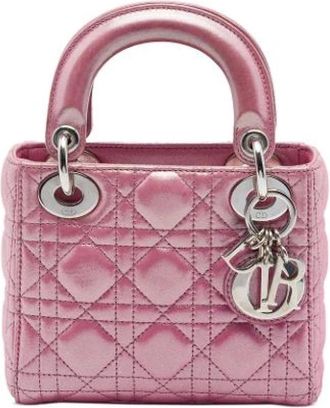 Dior Pre-owned Mini Lady Dior - Dames - Vintage Handtas - Roze - ONE Size - Leer - Vintage