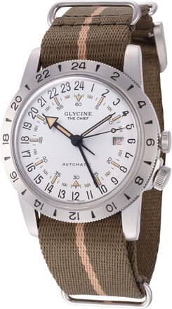 Glycine Mens Airman The Chief GMT 40mm Automatic Watch