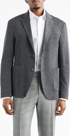Zanella Treviso Wool & Silk Sport Coat in Charcoal at Nordstrom, Size 48