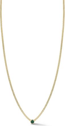 Sphera Milano Cubic Zirconia Curb Chain Necklace in Gold at Nordstrom Rack