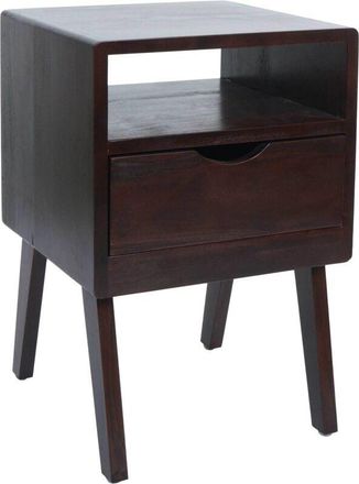 Hhg Mesita De Noche Hhg-339, C&oacute;moda, Mesita Auxiliar, Armario, Caj&oacute;n, 64 X 42 X 40 Cm, Marr&oacute;n Oscuro