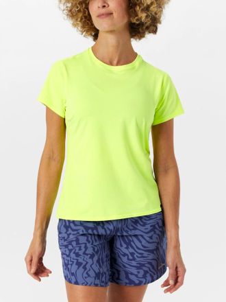 Brooks Luxe Short Sleeve Tee In Heather Neo Yellow