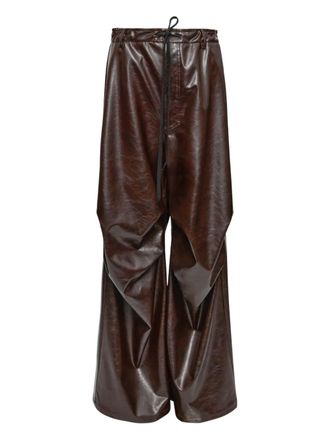 Maison Margiela draped trousers - Brown