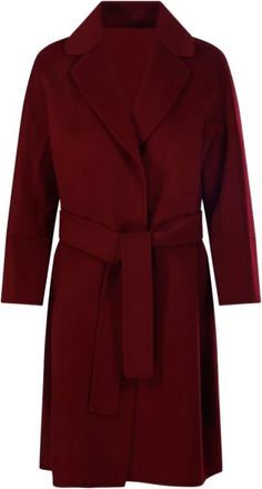 Max Mara Arona Jas - Dames - Jas met riem - Rood - S - Wol - Jassen