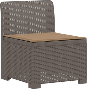 vidaXL Sill&oacute;n Individual De Jard&iacute;n Con Coj&iacute;n Apariencia De Ratan Pp Vidaxl