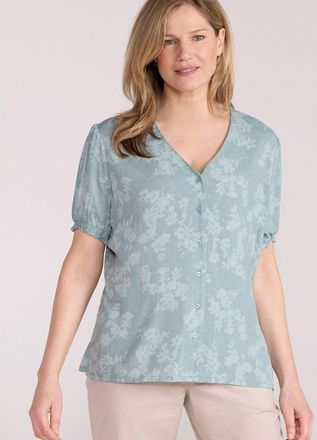 Mountain Warehouse Womens Mountain Warehouse Womens/Ladies Cannes Button Top - Green - Size: 16