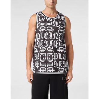 Philipp Plein Basket Tank Top Gothic Plein Men in Black at Nordstrom, Size Xxx-Large