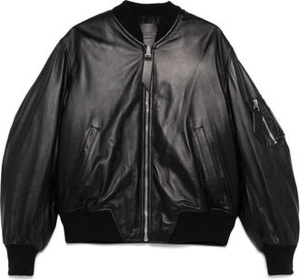The Attico Leather Bomber Jacket