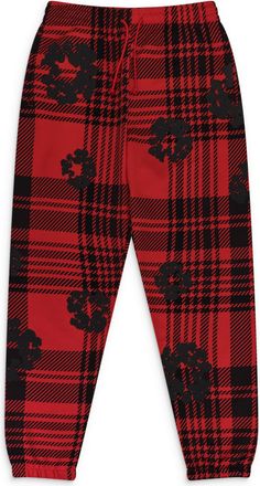 Denim Tears Red Plaid Wreath Sweatpants