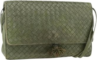 Bottega Veneta Pre-owned Cross Body Bags, female, Green, Size: ONE SIZE Pre-owned Vintage Shoulder Bag