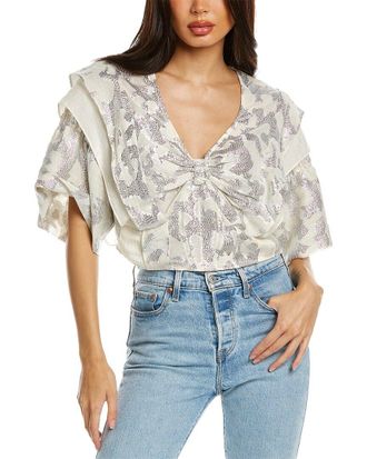 Iro Orti Silk & Linen-Blend Top